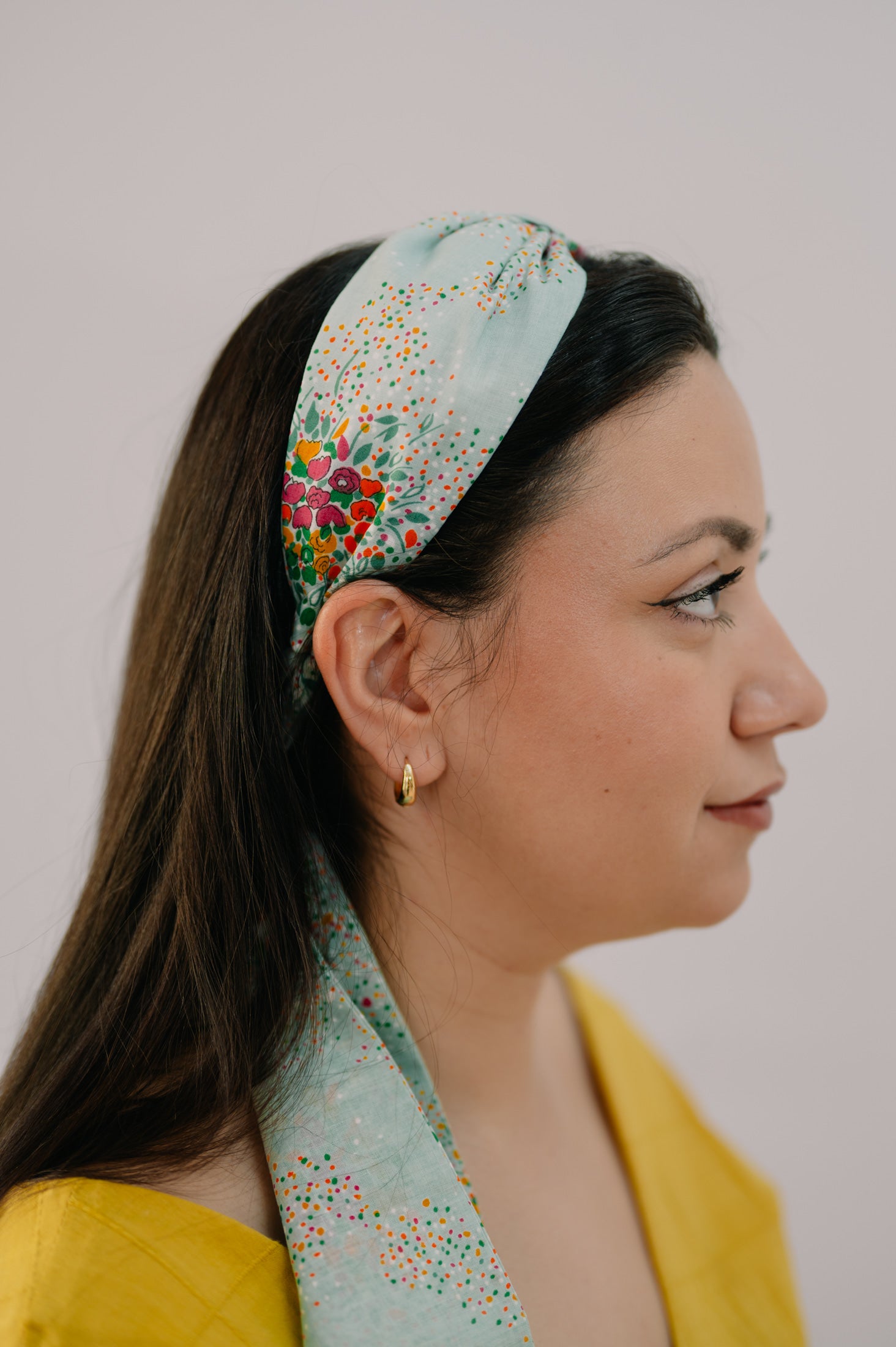 Diadema con lazada Flores Vintage