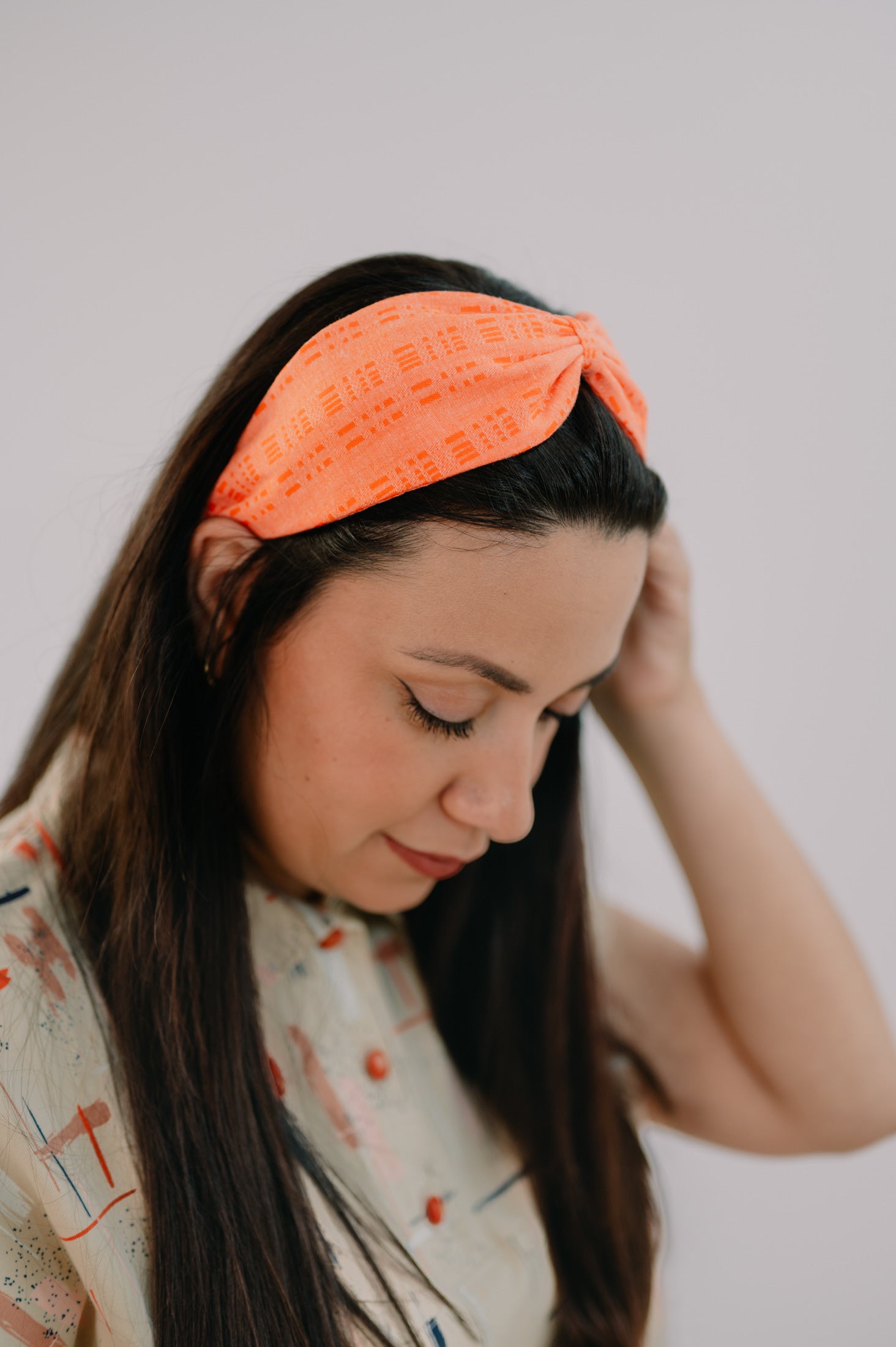 Diadema-turbante Naranja Fluor