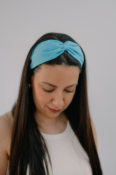 Diadema Azul Cuadros