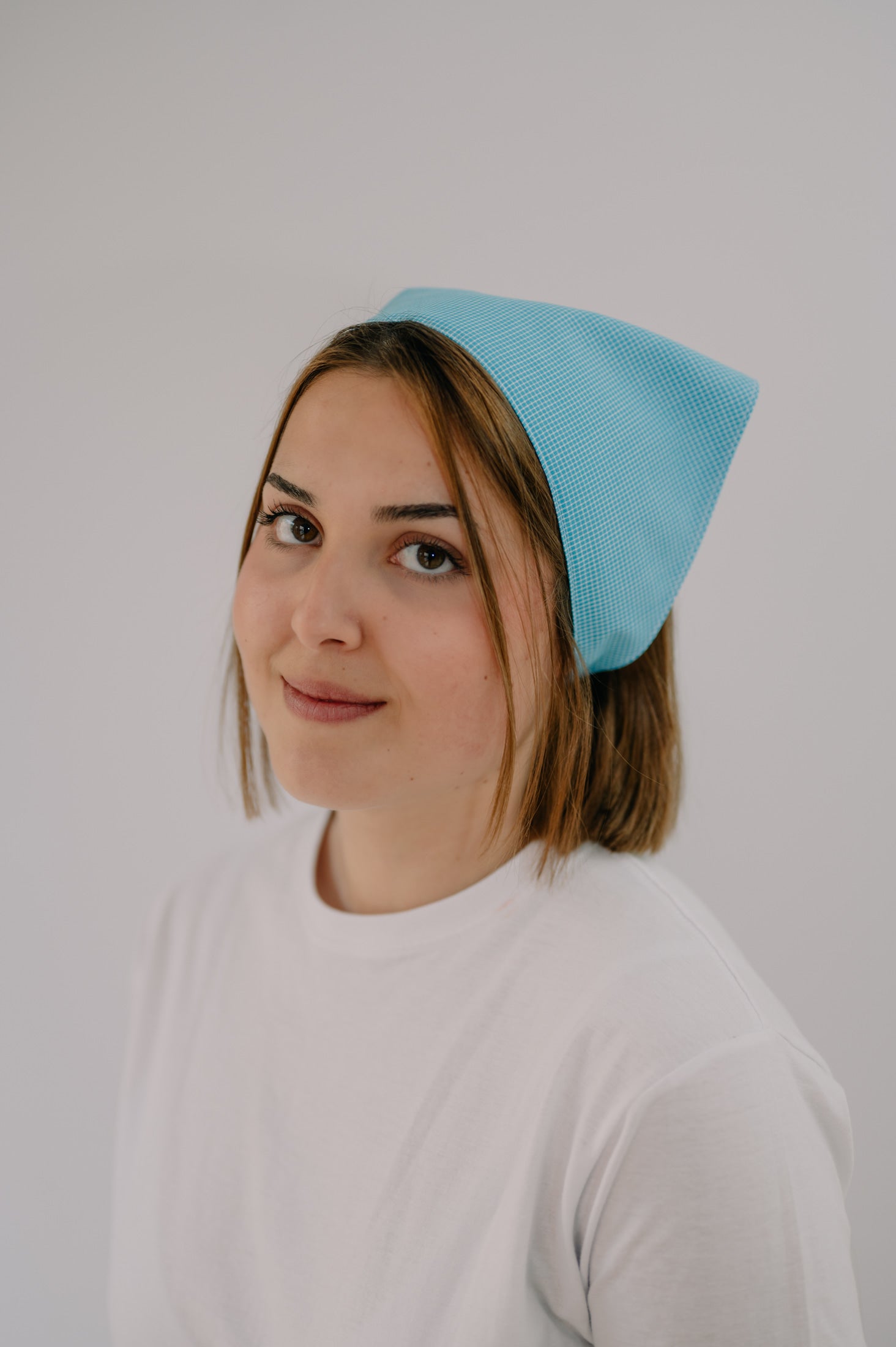 Pañuelo Bandana Azul Cuadros