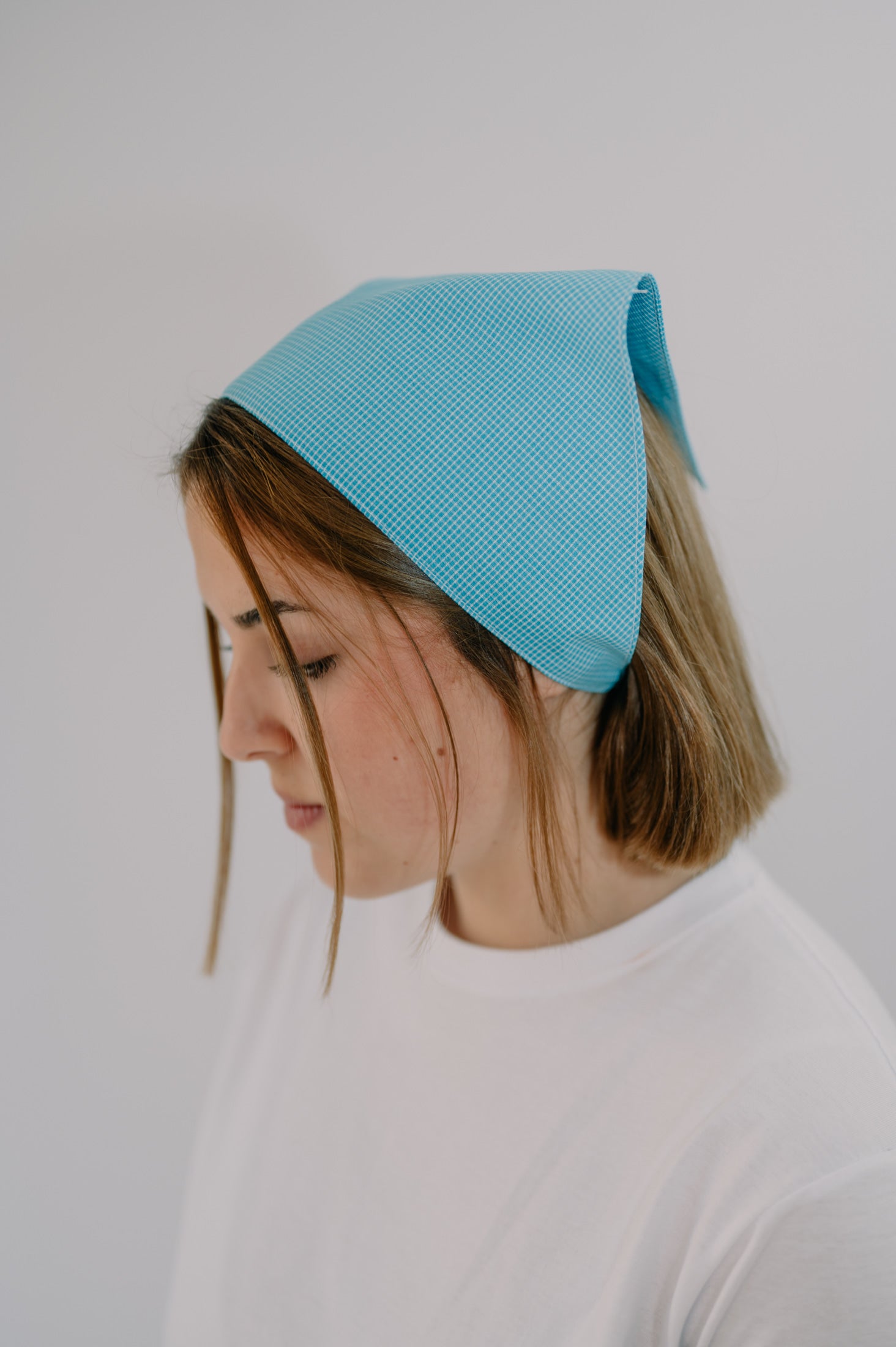 Pañuelo Bandana Azul Cuadros