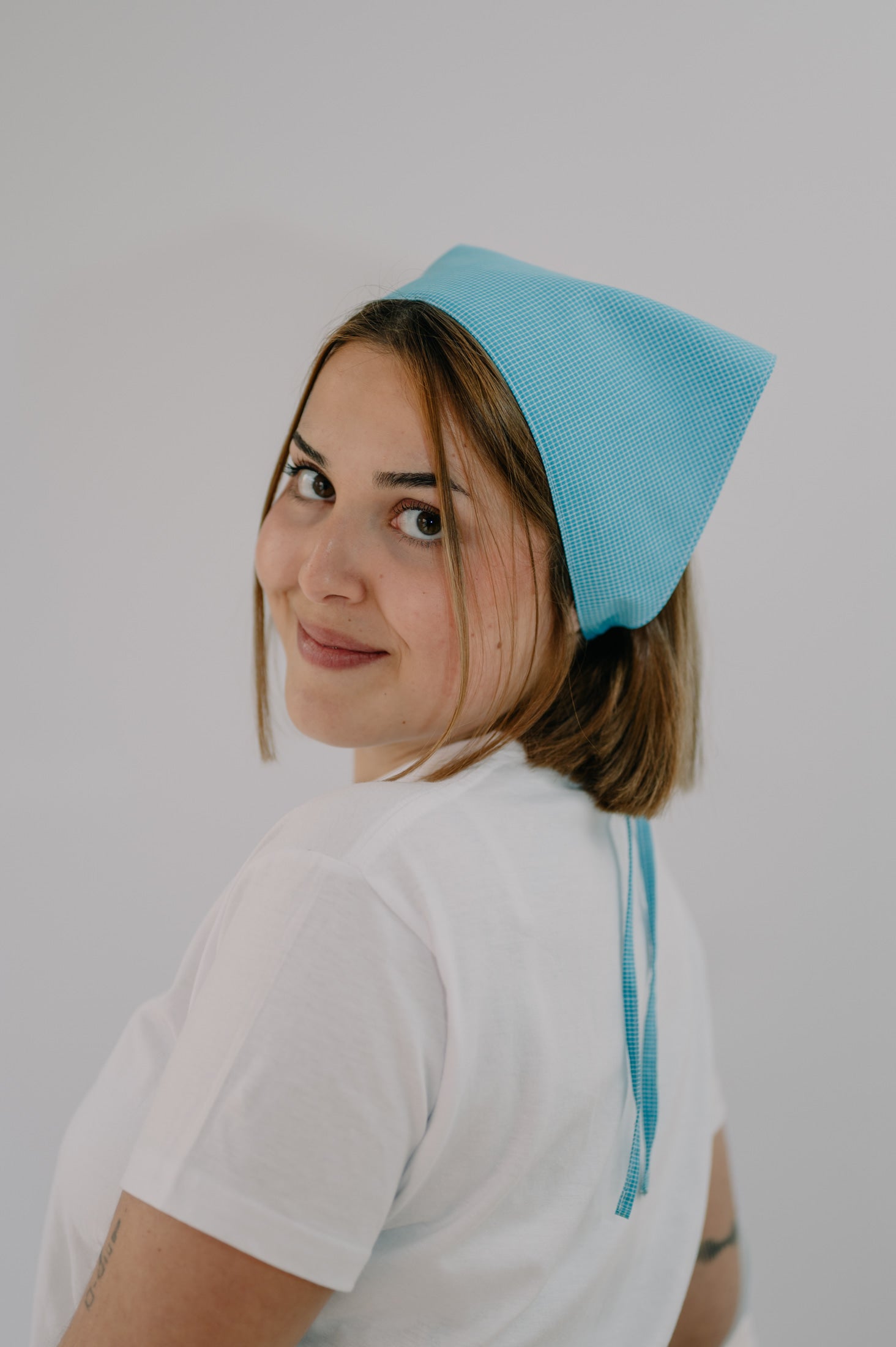 Pañuelo Bandana Azul Cuadros