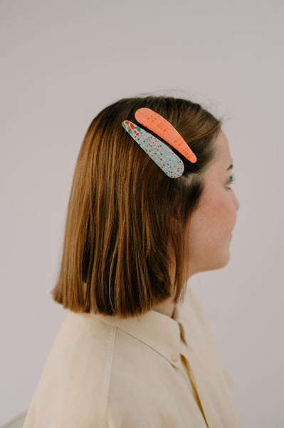 Clip forrado con tejido vintage